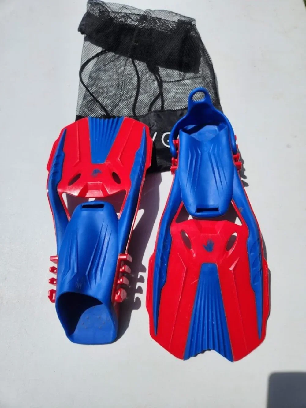 Snorkeling Gear Snorkel Fins Flippers Swimming Water Sports Set Diving Lightweig